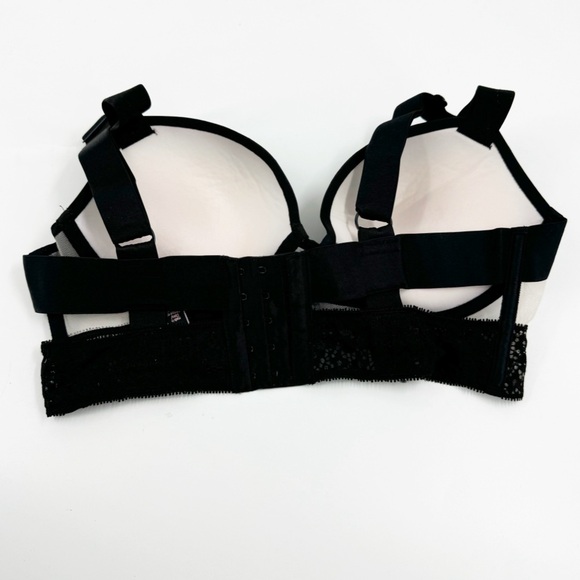 ✅ Victoria’s Secret Very Sexy Push-Up Longline Floral Lace Bra BLACK SIZE 36B - Picture 8 of 9